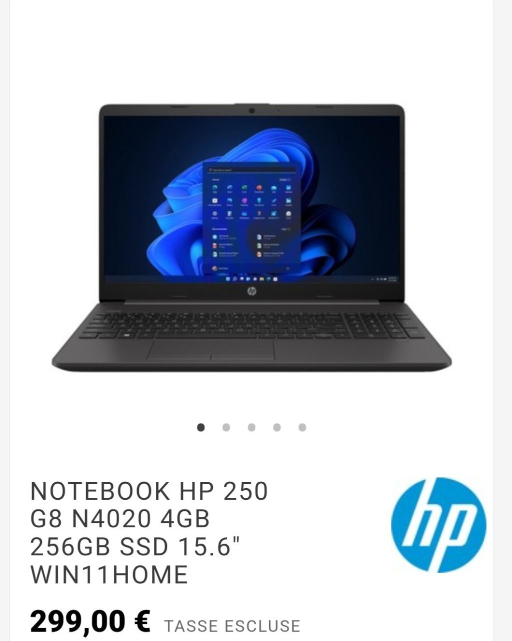 Notebook Hp 250 Windows 11 Home
