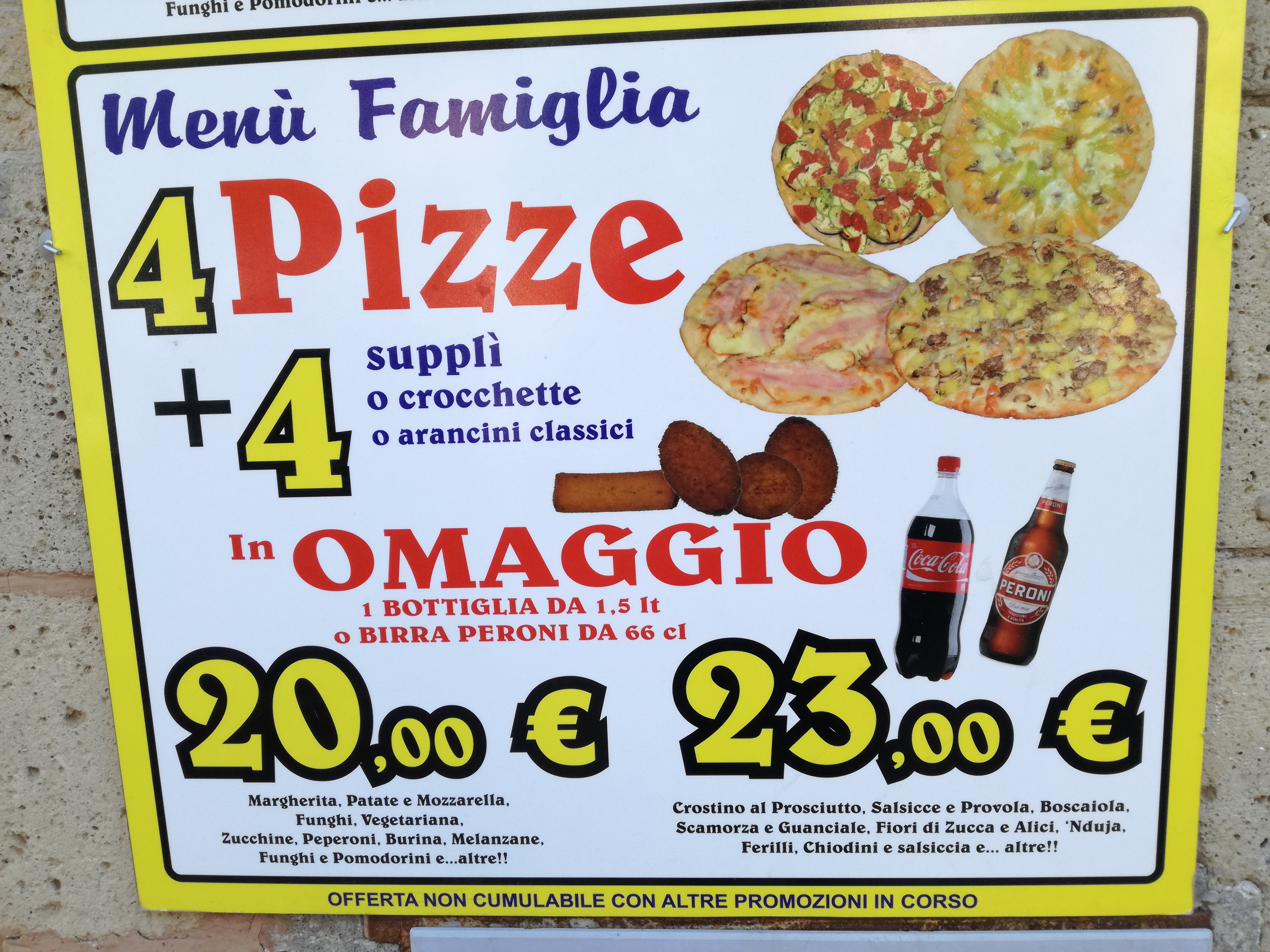 4 Menù Famiglia