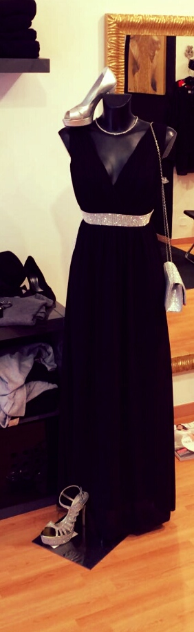 Vestito nero lungo