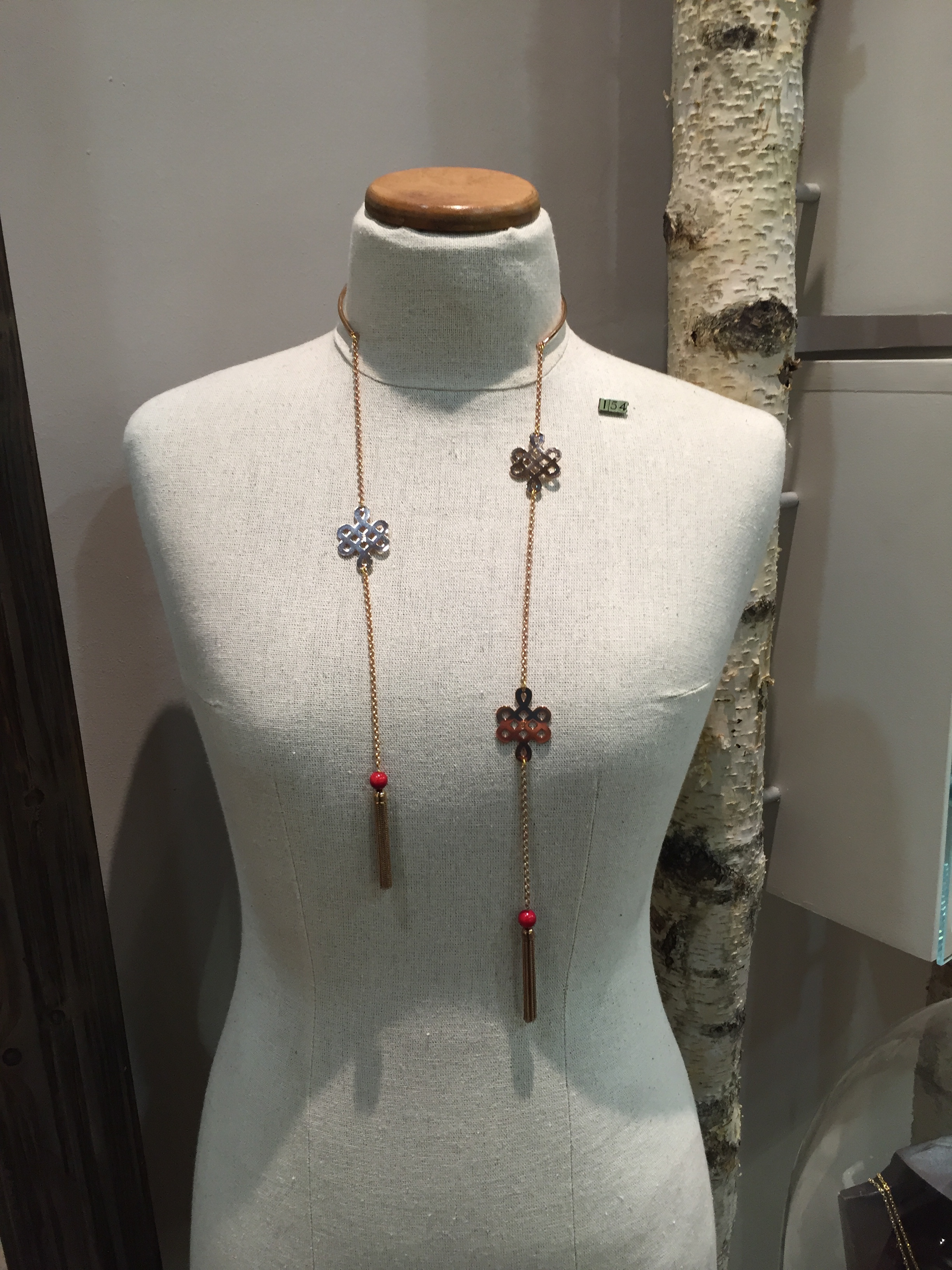 Collana in ottone placcato oro rosa