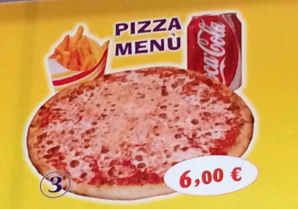 Menù pizza