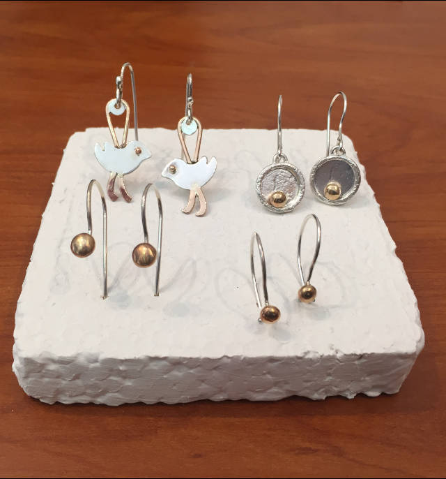 Orecchini in argento 925 e bronzo